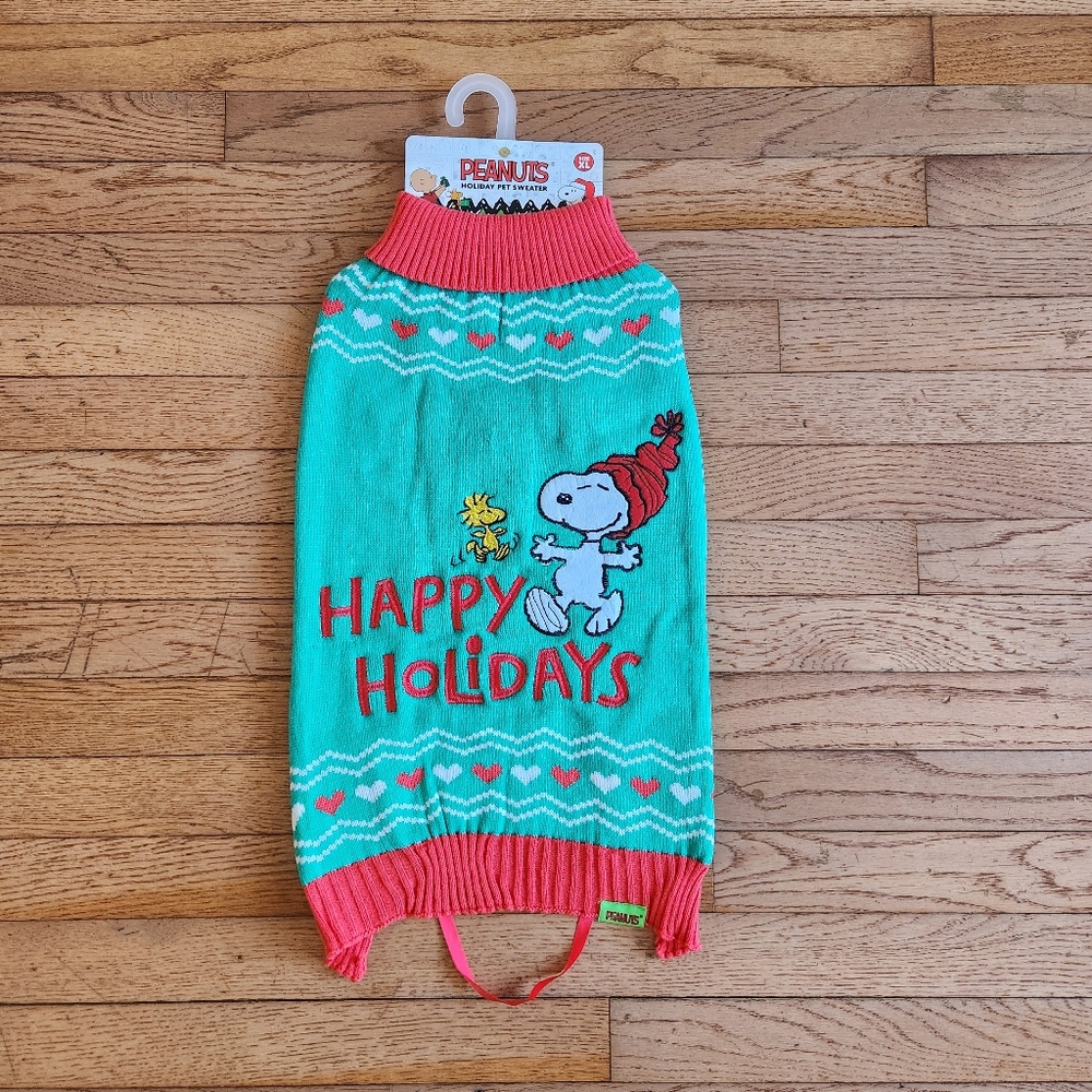 Peanuts Snoopy Holiday Dog Sweater Size XL